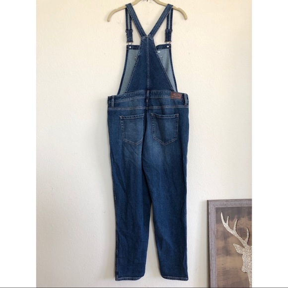 Hollister High Rise Crop Boyfriend Jean Overalls - Picture 2 of 3